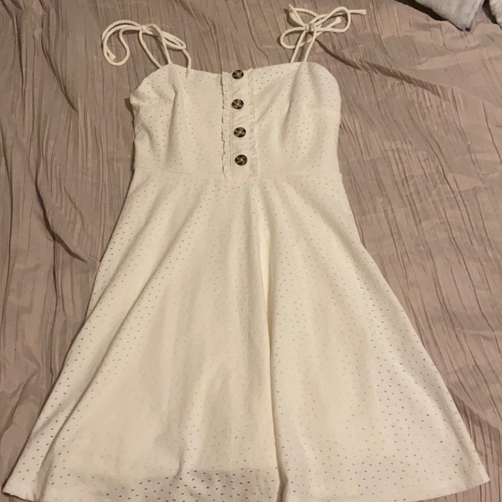 White eyelet dress